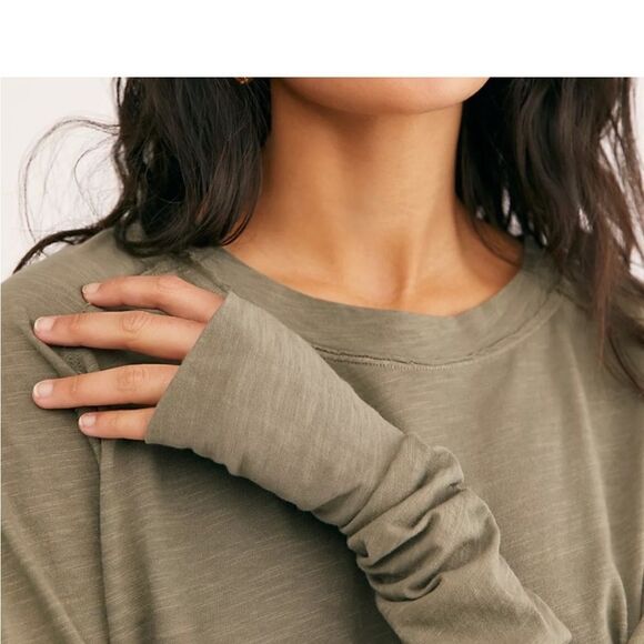 Free People We The Free Arden Extra Long Tee Sz Small - Picture 3 of 8